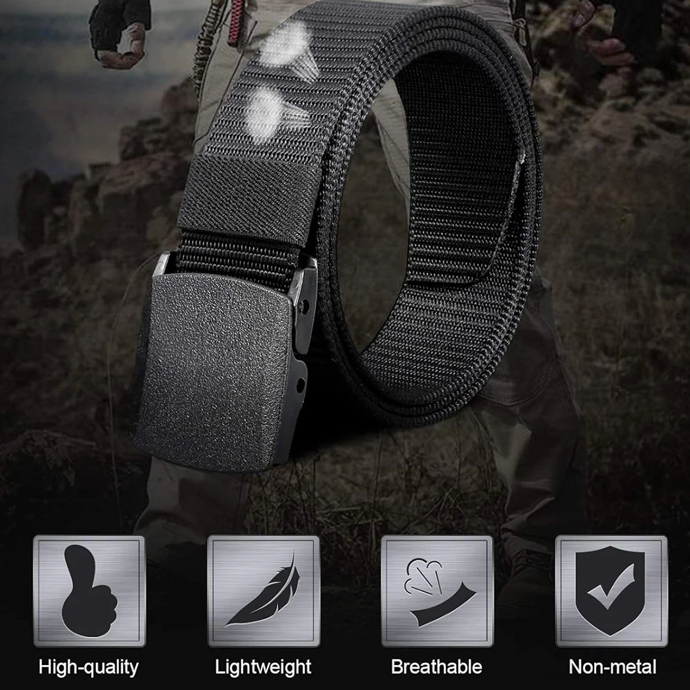 Breathable Windproof Nylon Canvas Breathable Wear-resistant Tactical Outdoors Waist Belt With Plastic Buckle