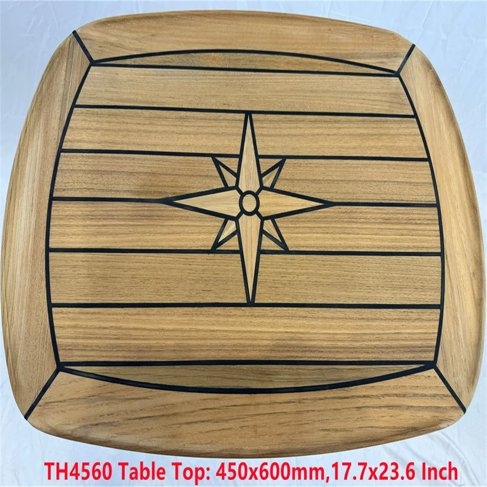 RV Boat Table Top With 2 Cup Holders - Removable Solid Wood Desktop Panel For Caravan, Marine, Yacht