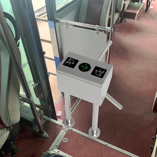 RFID Card  NFC QR Ticket compact automatic stainless steel tripod turnstile for bus paid toilet amusement park  solution system