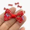 red-25x4cm chinese style four-heart flower embroidery