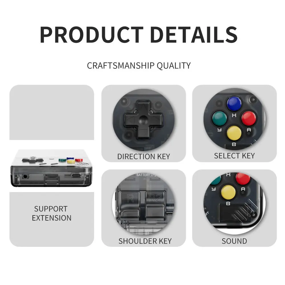 Support Drop-ship Miyoo Mini Plus Handheld Game Console 3.5Inch IPS Screen WiFi Retro Game Console With GameBoy