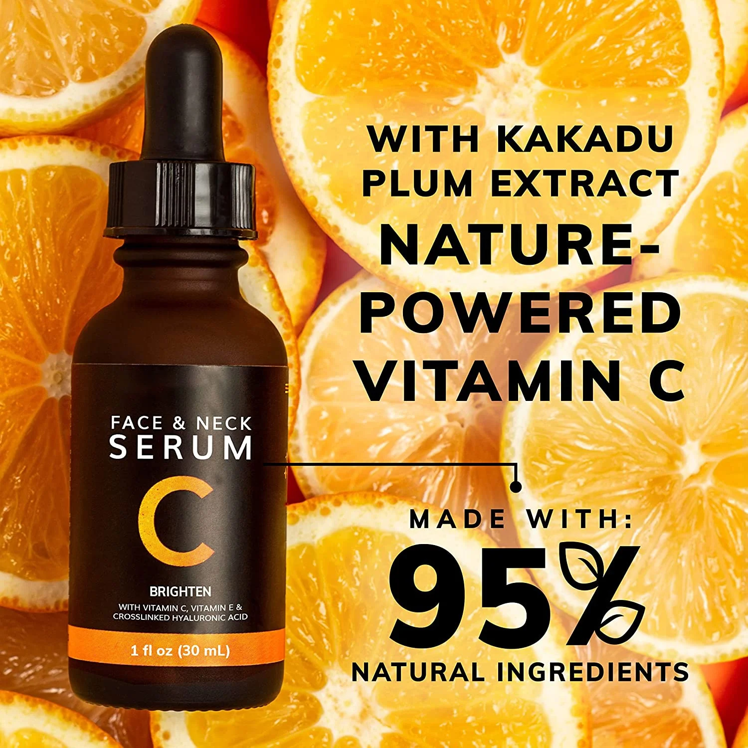 Private Label 95 Natural Ingredients Hyaluronic Acid + Vitamin Serum
