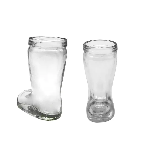 Wholesale 45ml Transparent Mini Boot Shape Glass Jar with Lid