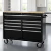 Heavy Duty 8-Drawer Black Tool Trolley