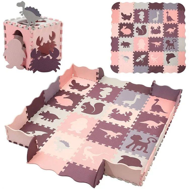 Cartoon Animal Interlocking Baby Play Mat Soft EVA Foam Baby Puzzle Floor Play Mat details