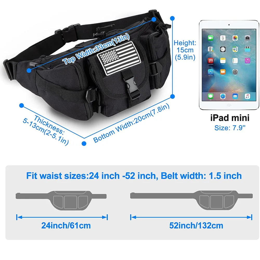 FREE SAMPLE Assault Fanny Pack Men's Water Proof Waistpack Practical EDC Bag Training Belt Bag
