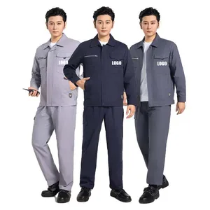 100% Cotton Brushed Thickened Yarn-dyed Twill Engineering Electrician Maintenance Industrial Technician Mechanic Suits Workwear