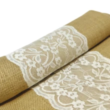 100% Jute Fiber  Fabric Table Runner   Roll Jute Fabric for Decoration