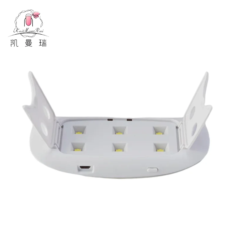 New SUN Mini 6W 6LEDS LED  Cordless UV Nail Lamp Dryer Manicure Nail Lamp UV Gel Professional Nail Lamp