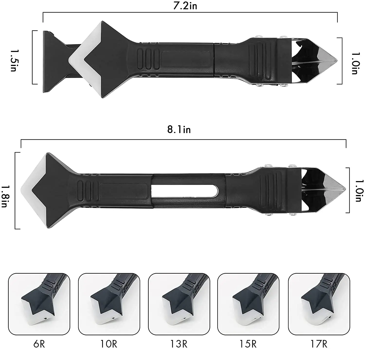 Silicone Grout Tool Size Detail