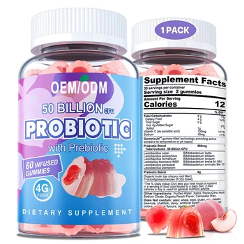 Hot Selling Gelatin Digestion Immune Enhance Probiotic Digestion Enhance Supplement Probiotics Gummies