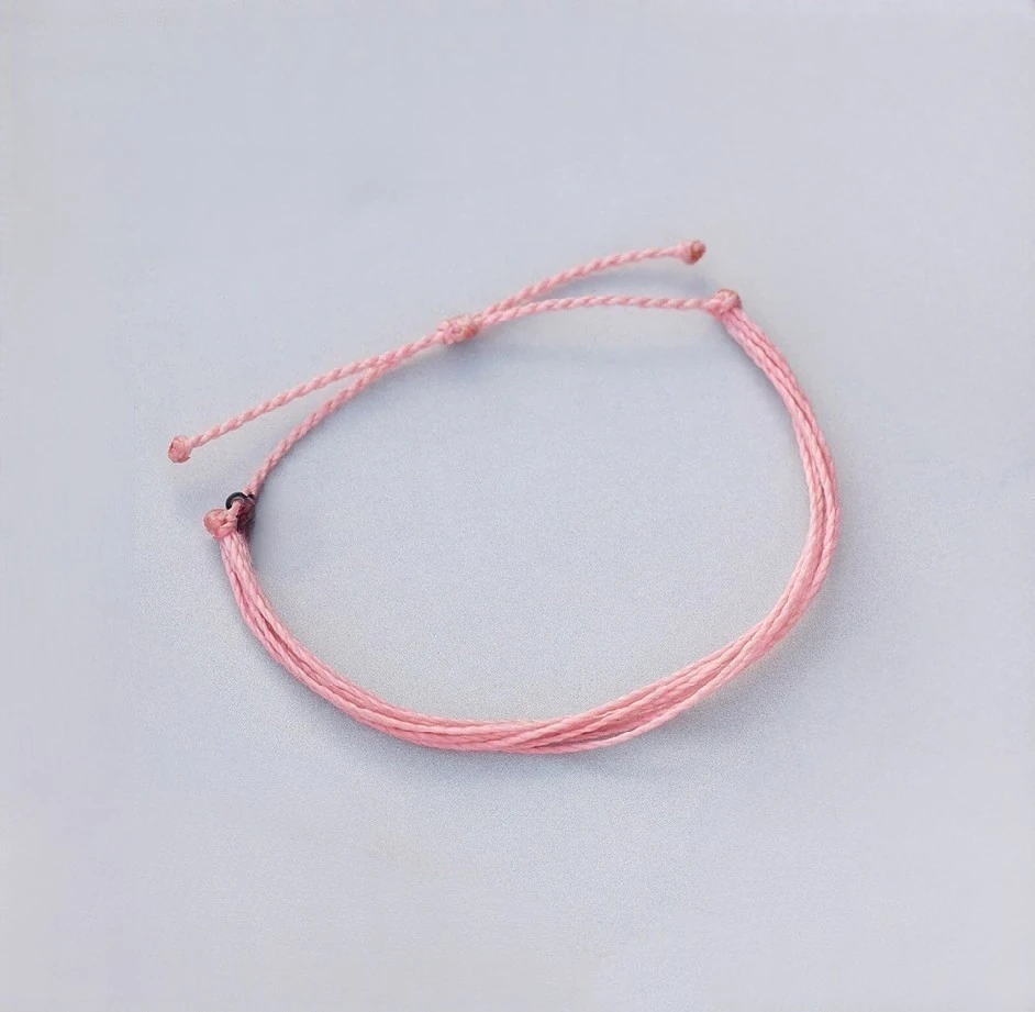 Crumbl's Classic Sugary pink Bracelet Waxed and Waterproof String ...