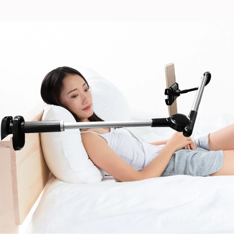 Flexible Lazy Phone Holder with Adjustable Gooseneck Clamp and 360 Rotating mobile Bracket Universal Tablet Mount Phone Stand  h