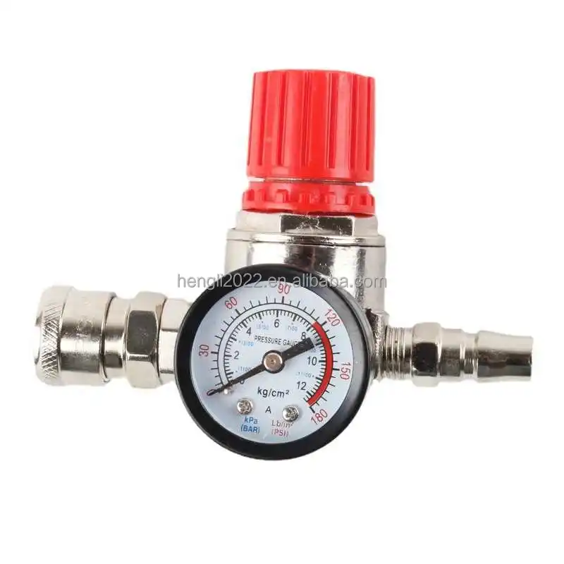 Air Compressor Regulator Pressure Reducing Valve Switch With Quick