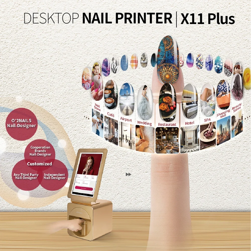 O2NAILS Desktop Nail Printer V12 - Automatic Nail Art Printing