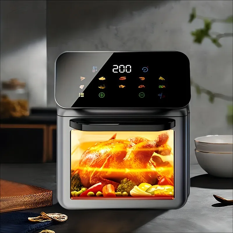 2026 New air Fryer 10L Aluminum Alloy One-piece Large Capacity Touch Screen Visual House aperçu 3