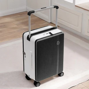 Luxury PP Luggage Trolley Spinner Wheels Aluminum Rod Suitcase with TSA Lock Eco-Friendly OEM