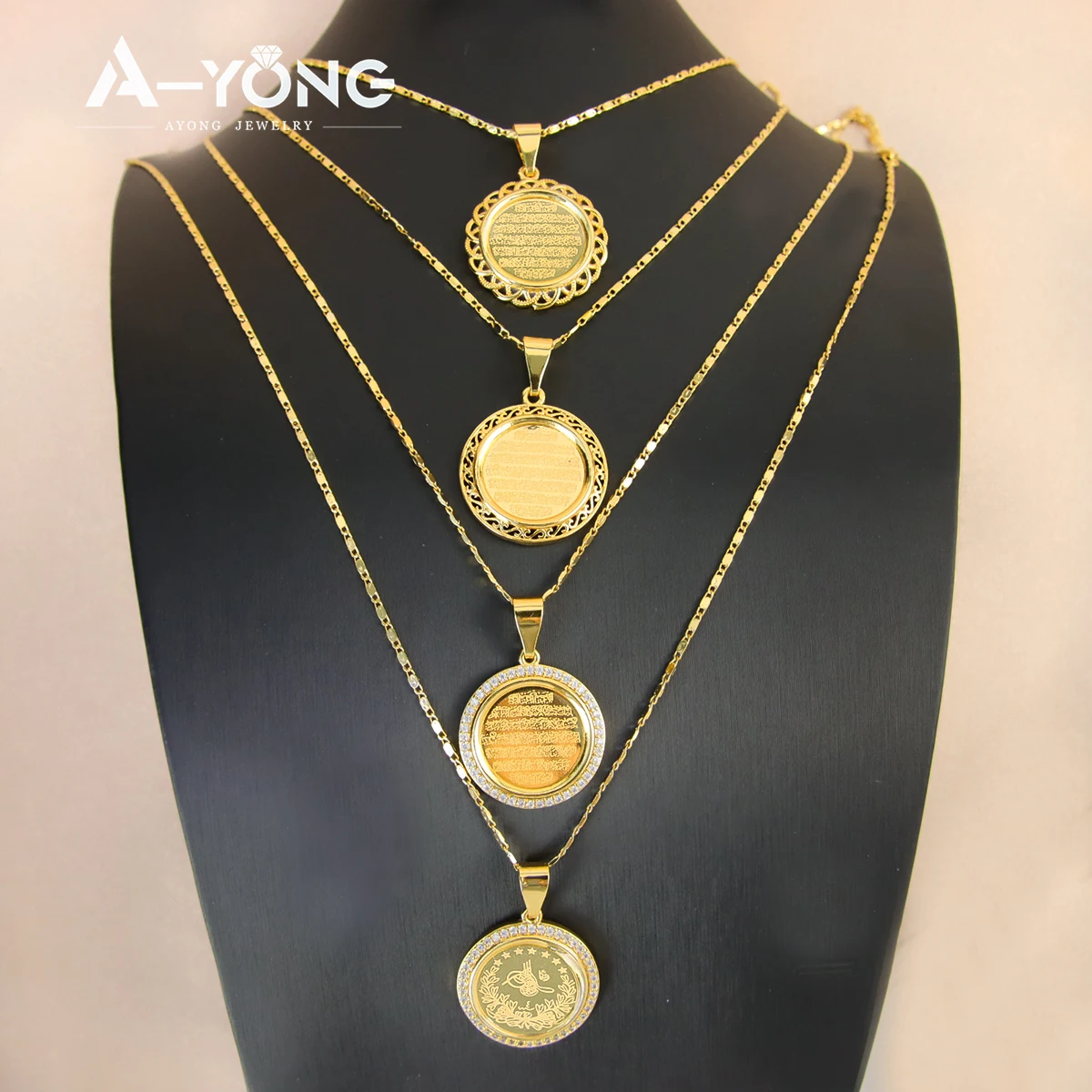 Gold Chain Necklace Real Gold Coin Jewelry 14K REAL SOLID GOLD