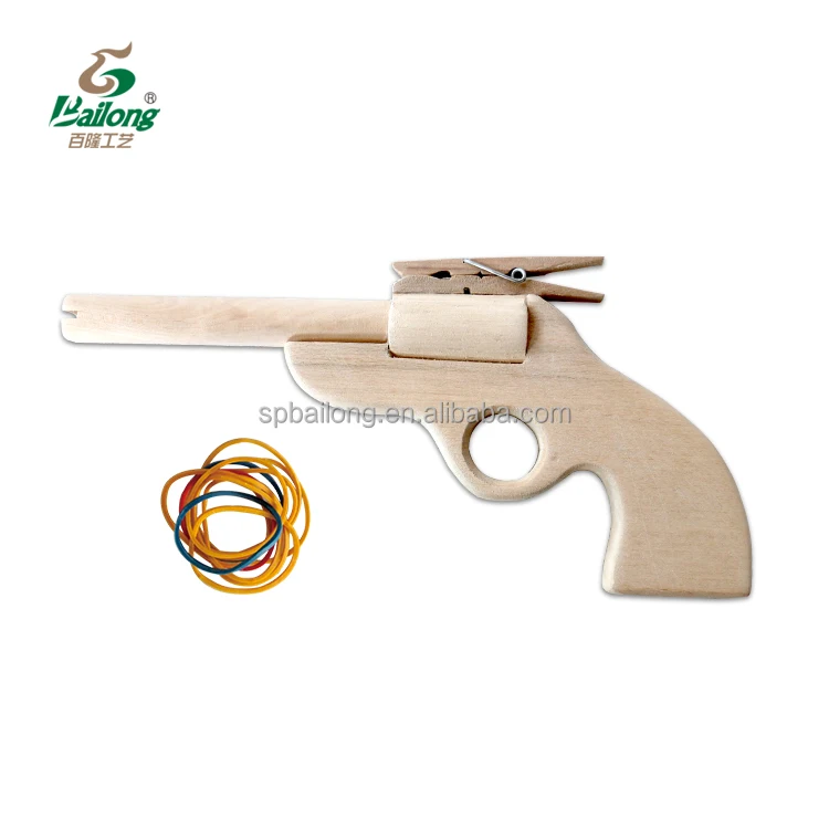 Pistolet en bois avec élastique