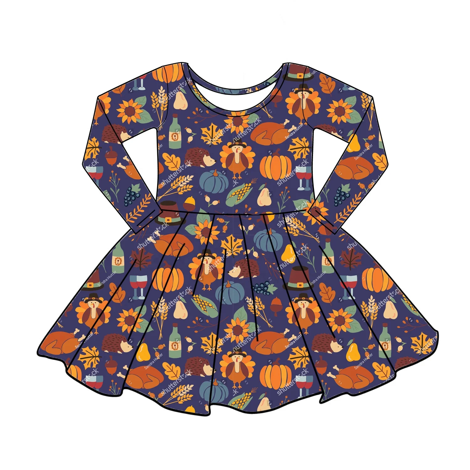 Alibaba.com: qiaolei fall-1 Baby girls Turkey fall boutique dress, casual  style with breathable fabric, OEM service available. Connect with reliable  suppliers today.