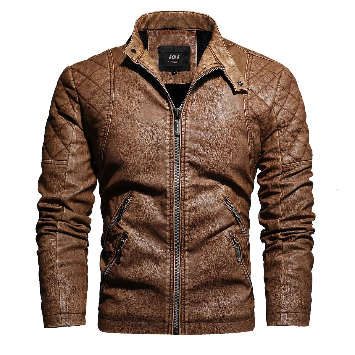 Man Fashion Designer Bomber Leather 