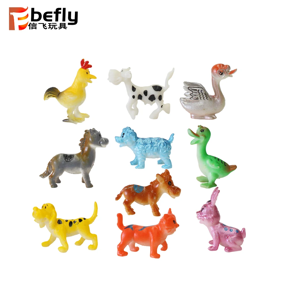 48Pcs 4-7cm Modelo Animal De Plástico Figuras Niños Juguetes Partido 