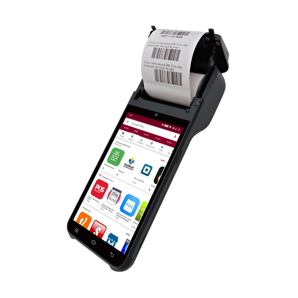 POS Factory ZCS Z92 All in One Ticketing Printer Handheld Pos Machine with 58mm Printer Big Battery POS Terminal