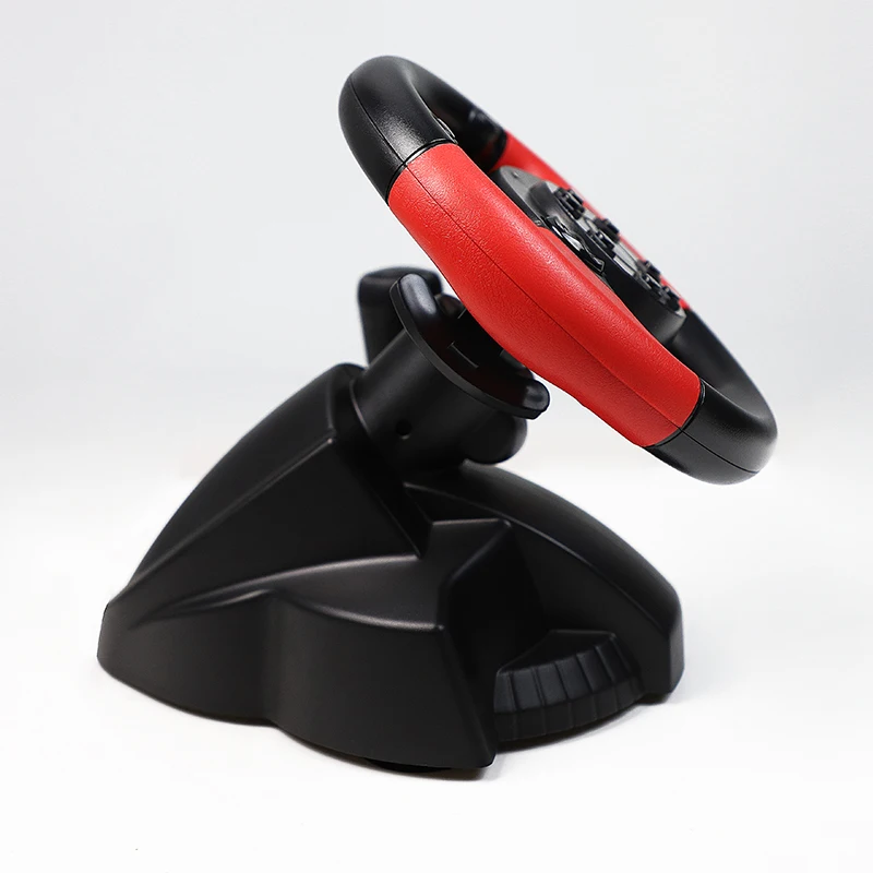 Black and Red 3 in 1 Manual an Hand Brake Volante Y Pedal Car Racing Driving Game Steering Wheel Joystick Set for Pc PS2 PS3 Kit