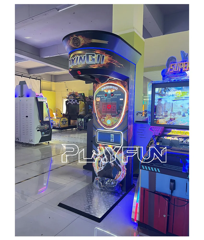 플레이펀 실내 펀칭 및 킥복싱 티켓 코인 작동식 복싱 아케이드 게임기 (게임 센터용)