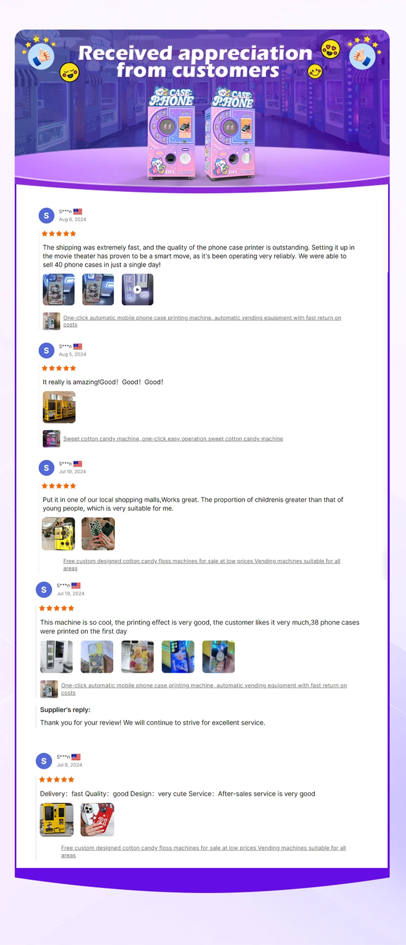 product funkyplay stylish mobile phone case vending machine automatic with custom patterns and sdk function-10