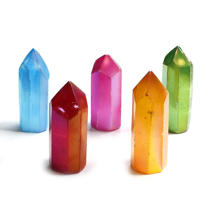 wholesale aura natural selenite crystal tower gypsum point