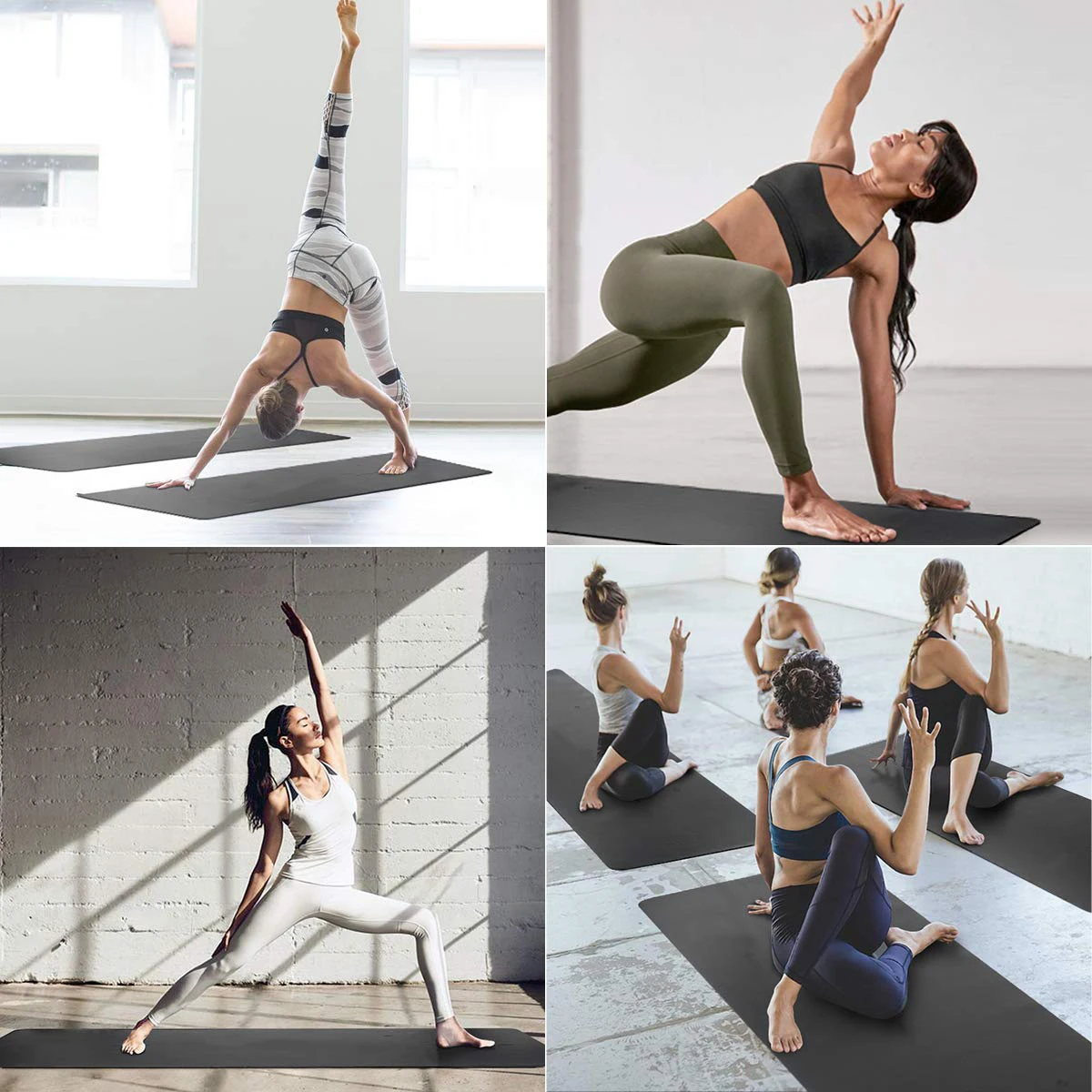 Eco Friendly PU Rubber Yoga Mat Non Slip Custom Print Fitness Workout Mat Pilates Yoga Mat