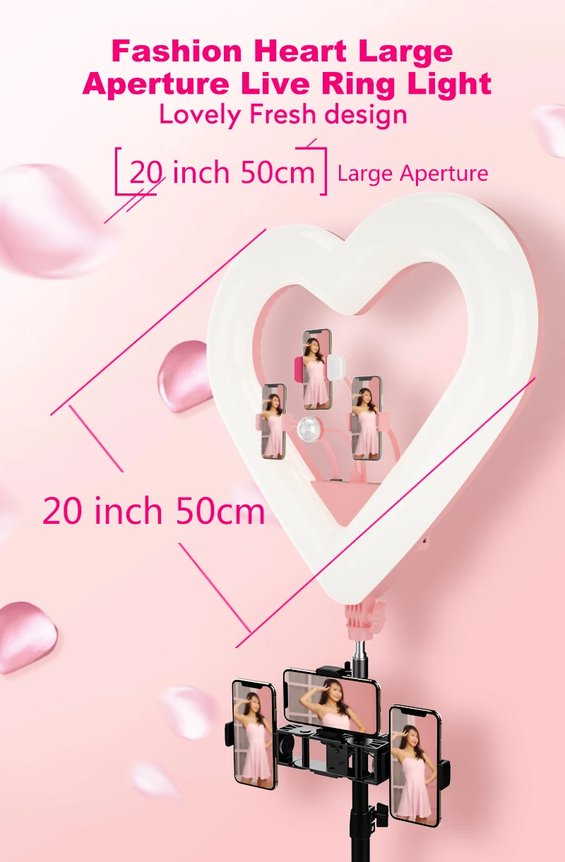 pink heart ring light