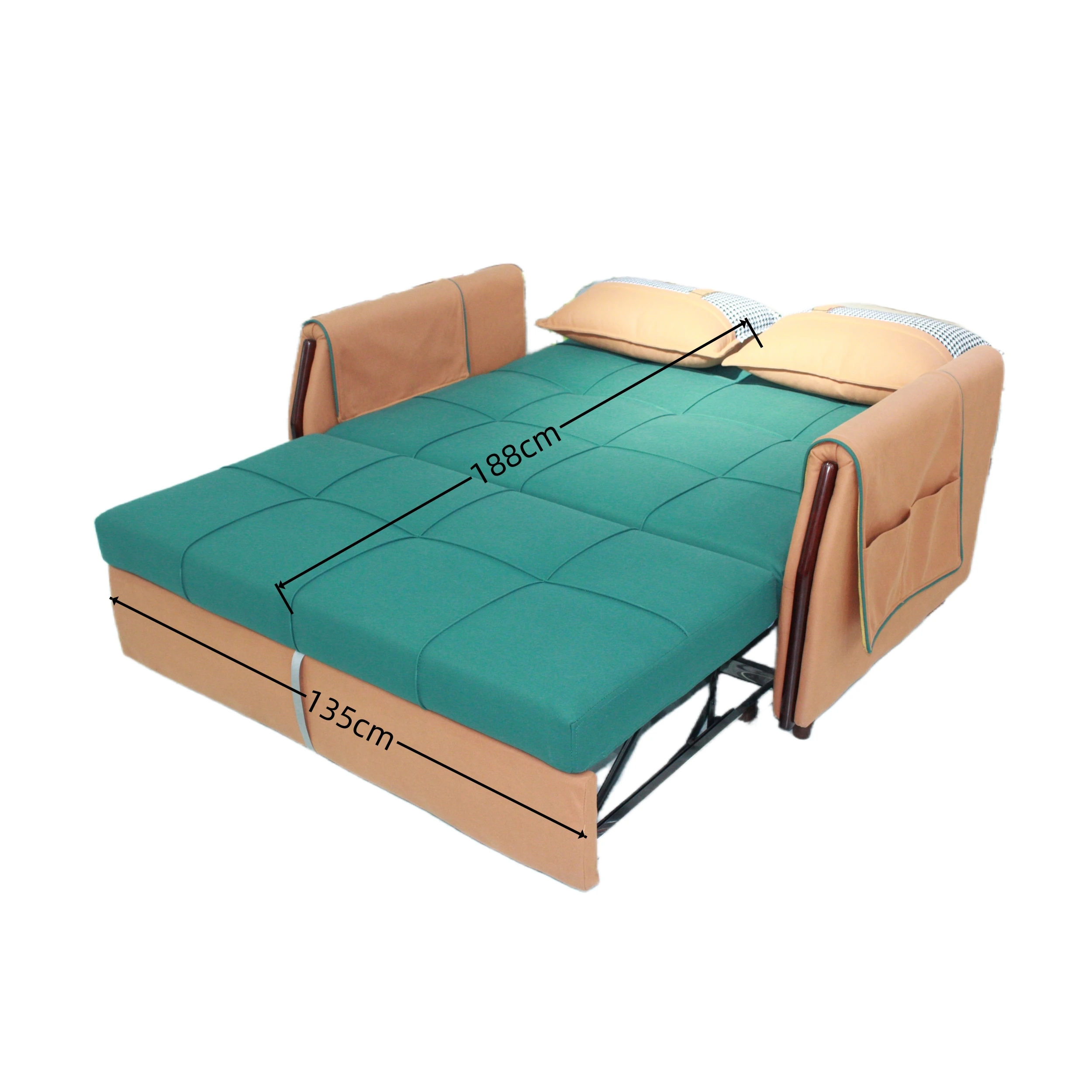 Fabric Dualpurpose Sofa Simple Single Living Room Folding Bed Small