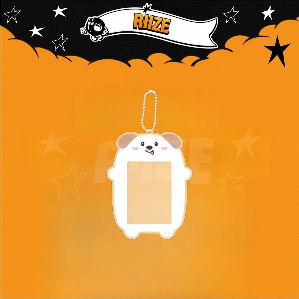 KPOP RIIZE Cartoon Photo Frame Acrylic Card Holder Keyring