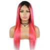 Parrucca di pizzo 13x4 # 1b/rosa ombre