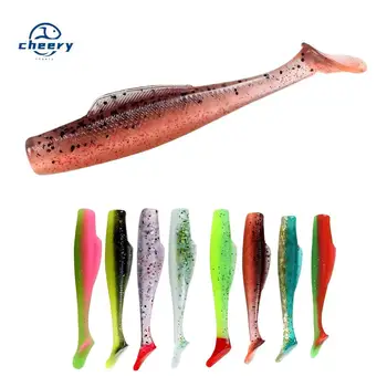 CHEERY TPR 65mm 2.3g 55mm 1.8g Soft Paddle T Tail Fishing Ripple Shad Lure Small Double Color Artificial Swimming Bait – Soft Lure – view 2