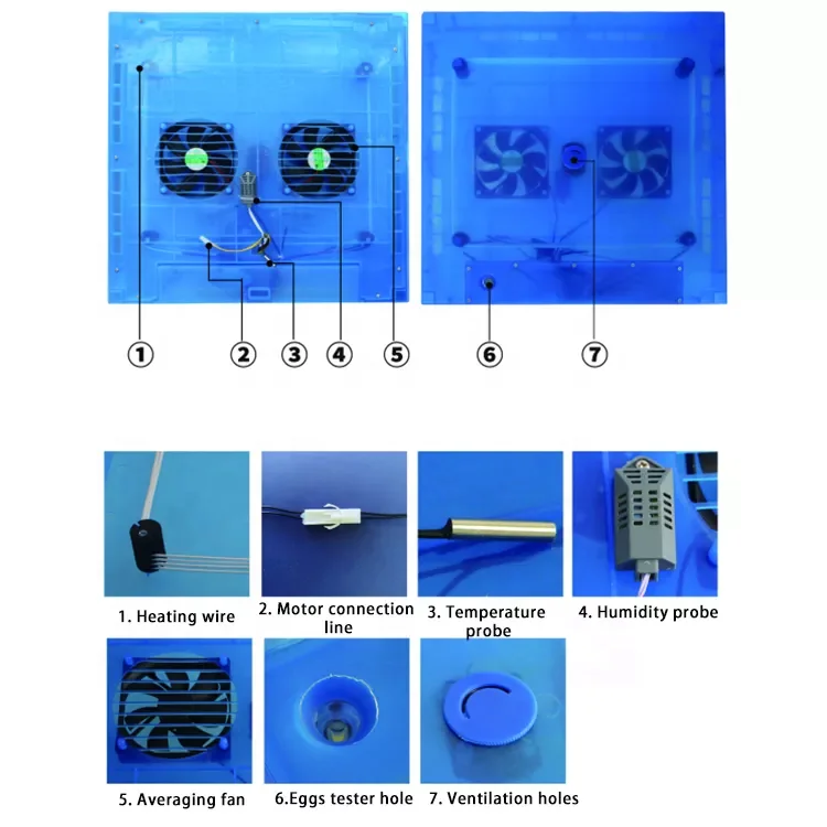 Automatic Egg Incubator, Digital Hatching Eggs With Fully Automatic Turner, Poultry Hatching Machine With Humidity Control, for