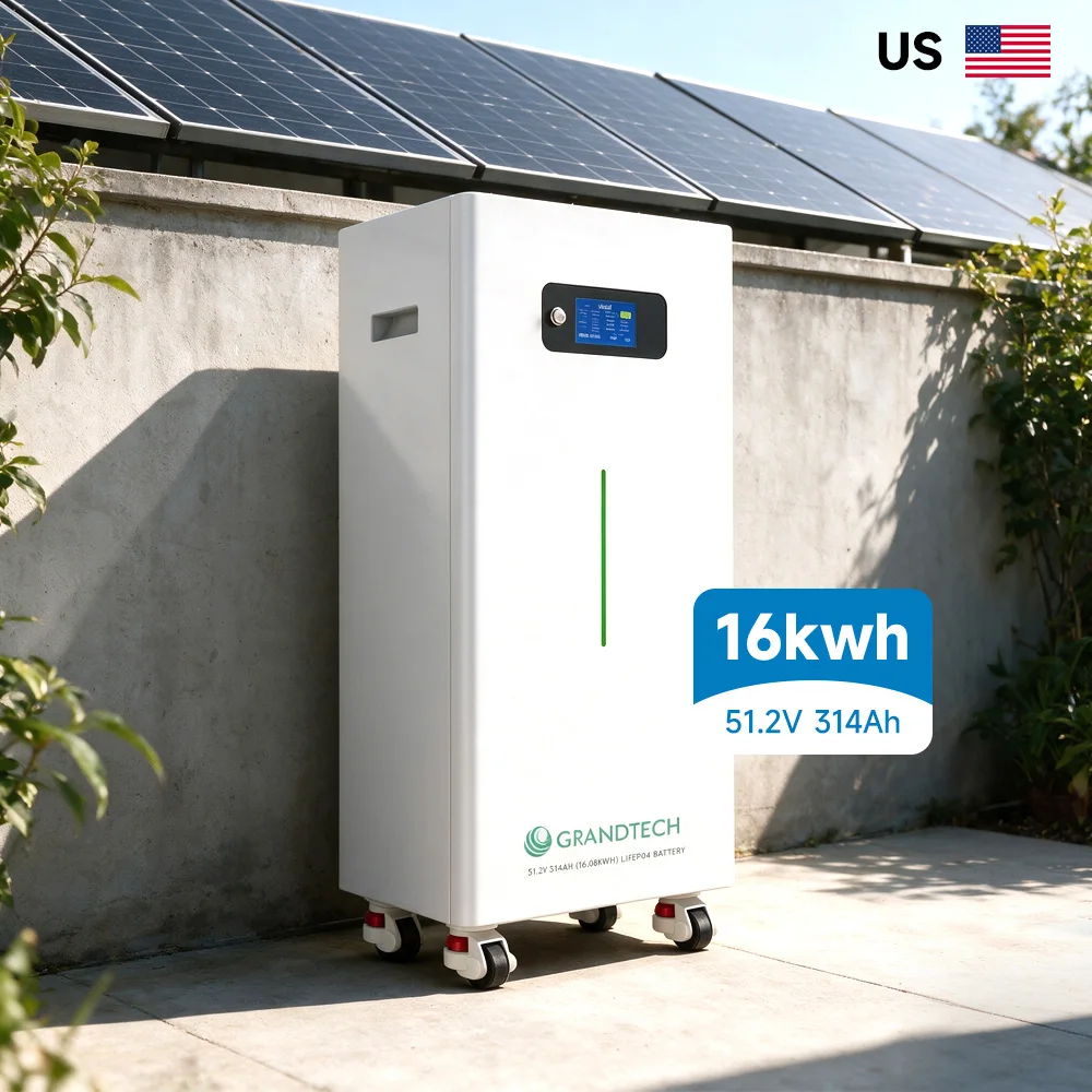 Newest 51.2V 314Ah 16Kwh Photovoltaic Hybrid Solar Battery 48V Wall Mounted Lifepo4 Pack for Indoor Home Backup Power