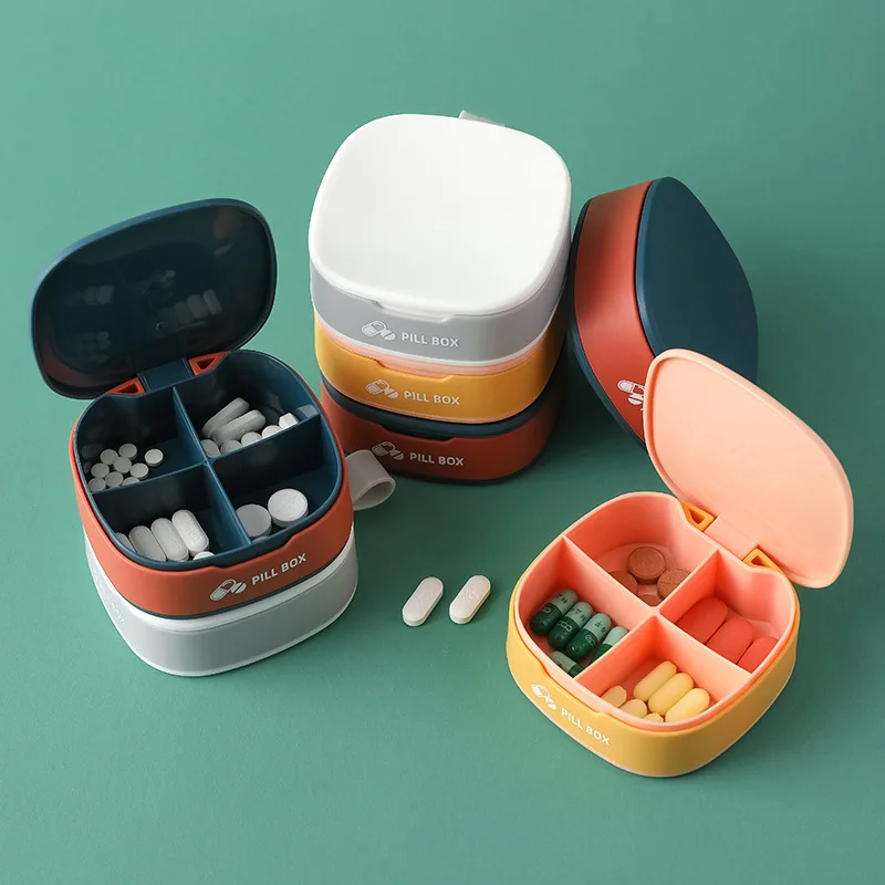 Portable small medicine box Household items travel medicine box Silicone mini sealed medicine storage box details