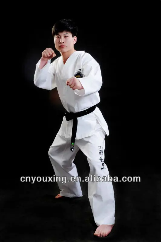 Wholesale WOOSUNG  ITF Uniform Sample Free Shipping Pine Tree Martial Arts White Collar ITF Taekwondo Dobok Sparring Uniform