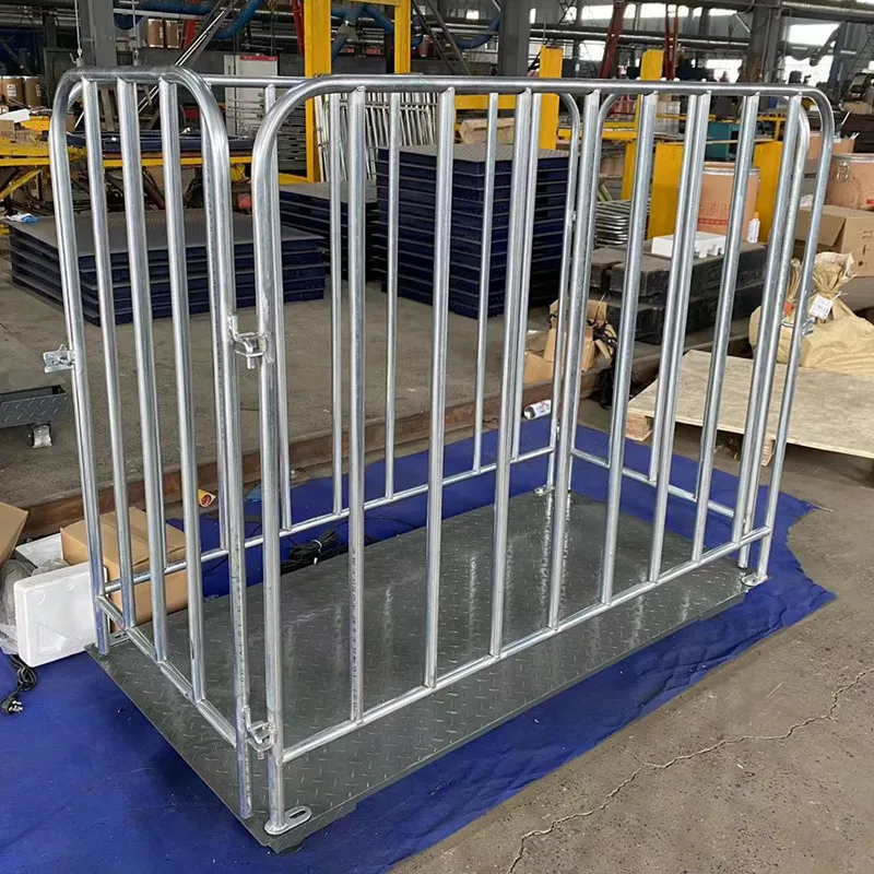 Livestock Platform Weighing Scales for Cattle Weighing Animals Cage Cheap Price with Fence 1000kg