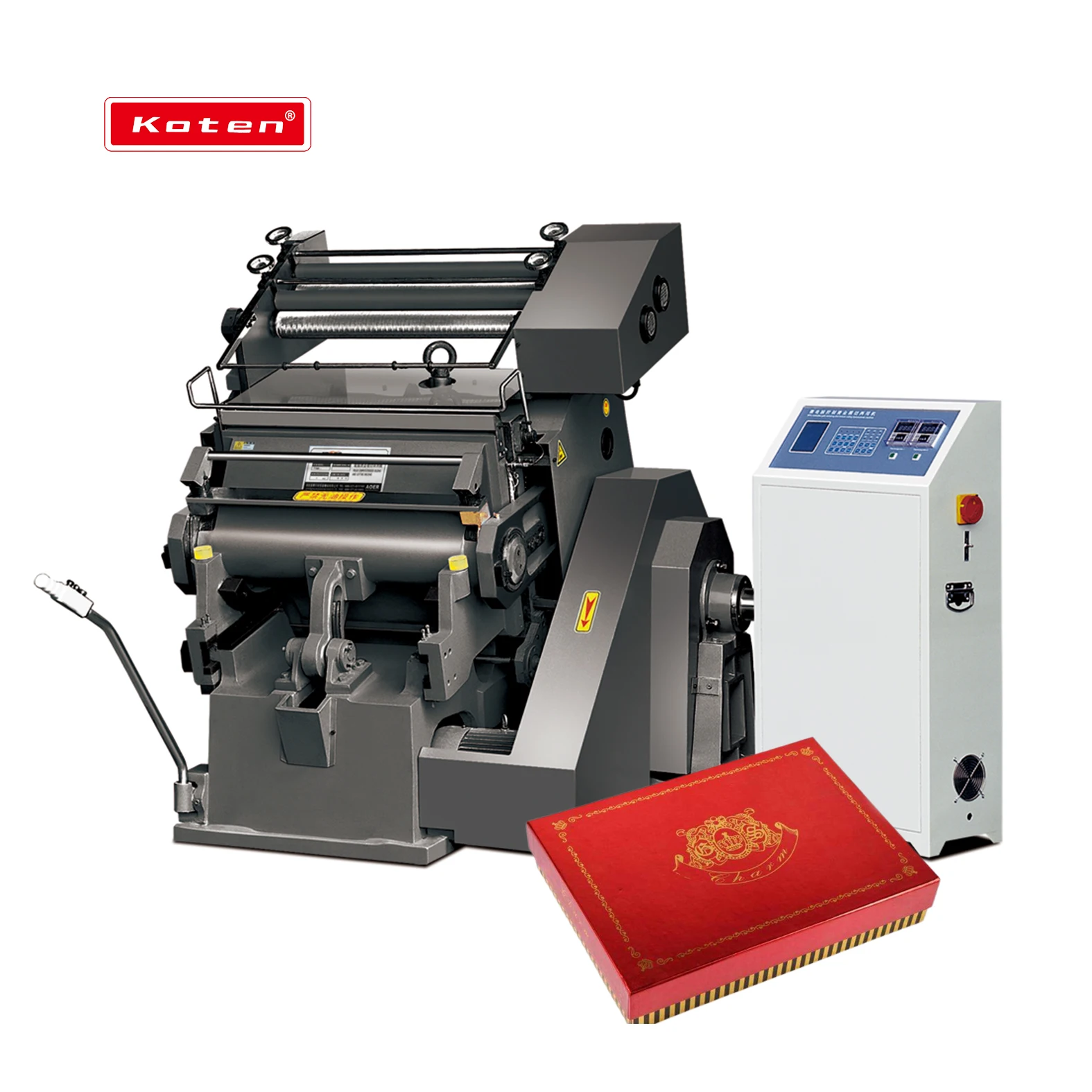 Manual Die Cutting Machine Hand Fed Paper Plate Punching Hot Foil Stamping