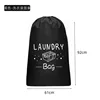 Large size - Laundry bag with pattern, black