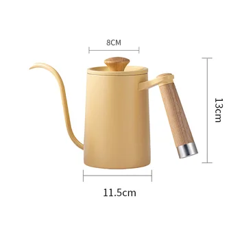 Pour Over Drip Coffee Tea Gooseneck Kettle Stainless Steel Stovetop Barista Coffee Maker Black Tea Pot For Home Kettle