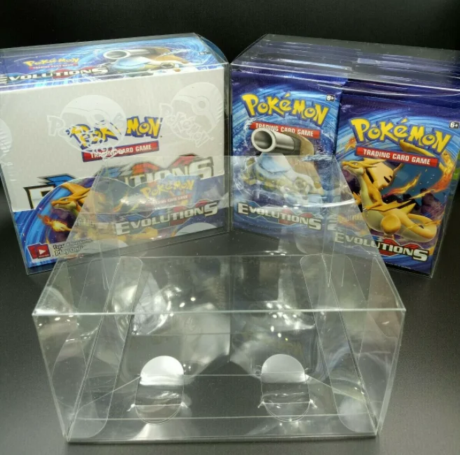 pokemon booster box plastic case Pokmon Acrylic Display With Magnetic Lid Acrylic Case With a 99.5% UV rejection rate Dustproof Clear Dustproof PVC Booster
