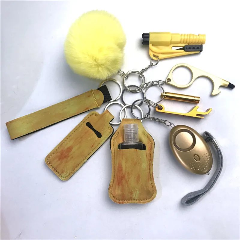 Оптовая продажа, брелок для самообороны, бесплатно, набор брелоков для самообороны «сделай сам» для женщин, рекламные брелоки