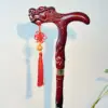 Solid wood [Longevity Dragon Head] Single Leg