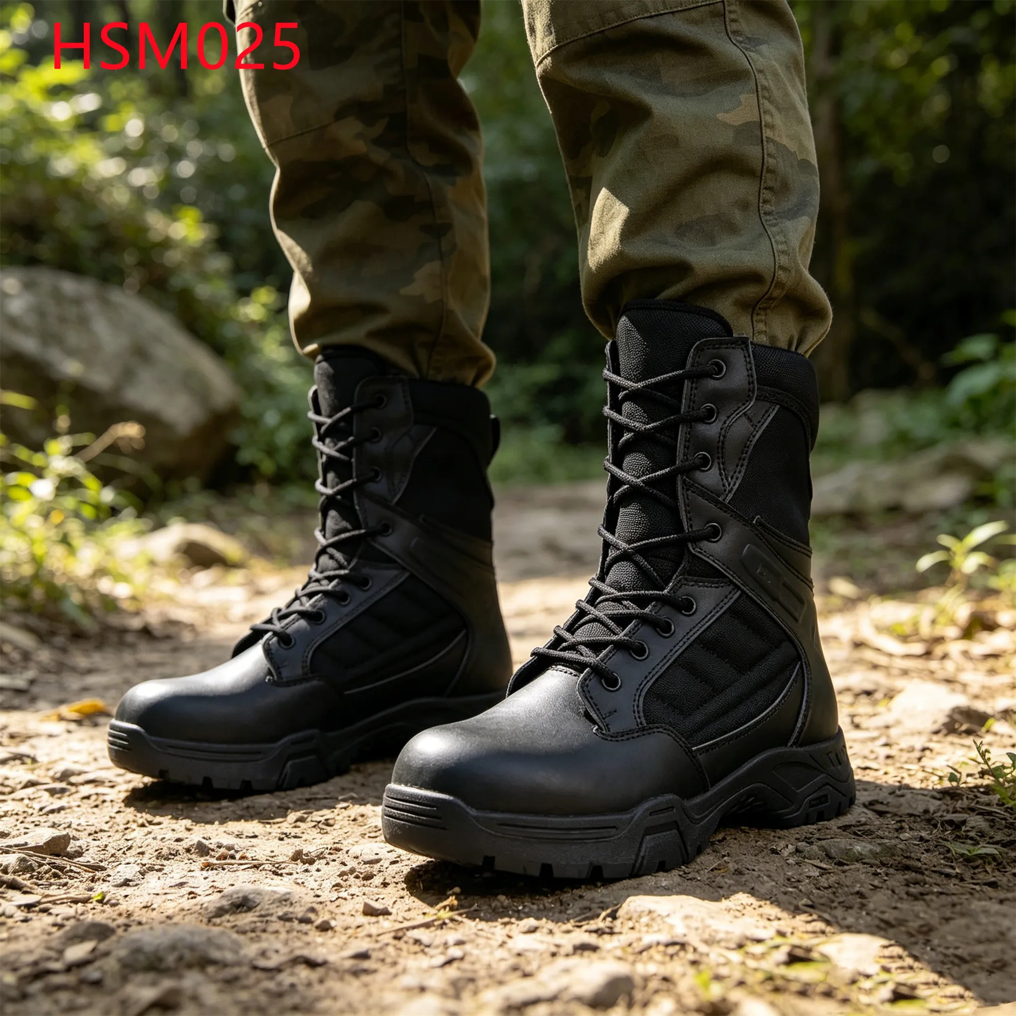 LXG,Thorny Bushland Patrol Boots with Curved Zipper Security Officers Long-lasting Performance Survival Gear Combat Boots HSM025