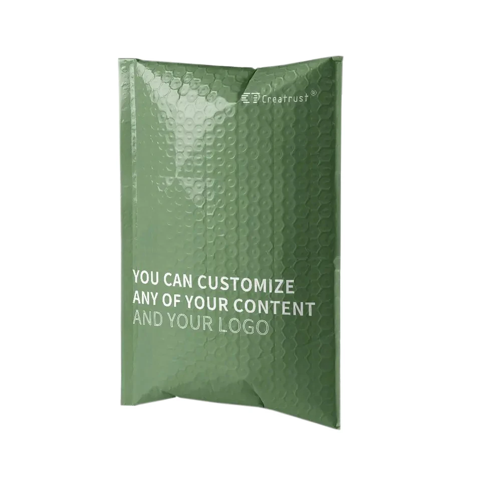 SZCX Creatrust绿色复合泡沫邮件金属信封，用于运输中的保护包装